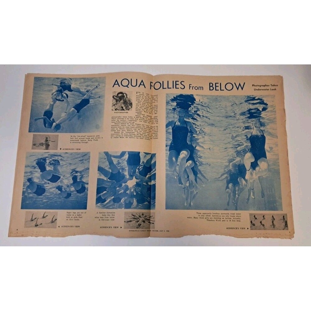 Picture Magazine Minneapolis Sunday Tribune 7/3/1955 Aqua Follies Aqua Dears - Picture 3 of 4